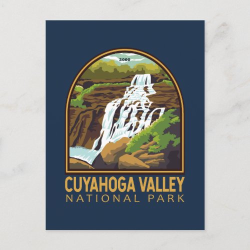 Cuyahoga Valley National Park Vintage Emblem Postcard