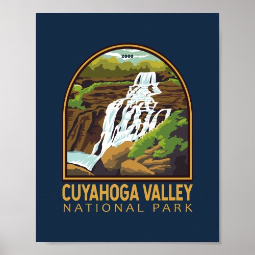 Cuyahoga Valley National Park Vintage Emblem Poster