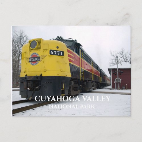 Cuyahoga Valley Scenic Railroad train at Peninsula Postcard