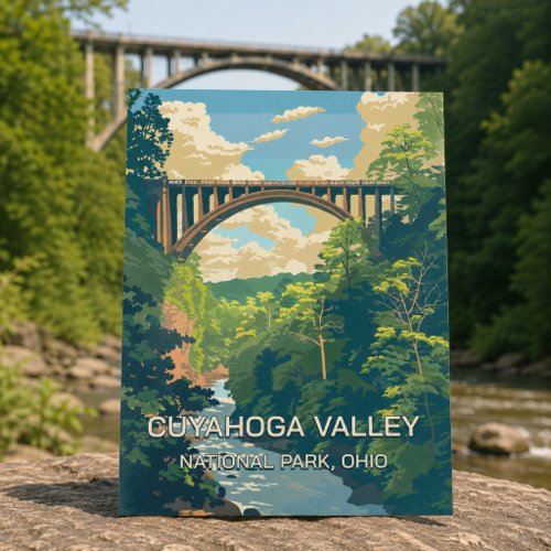 Cuyahoga Valley Vintage Retro Ohio National Park Postcard