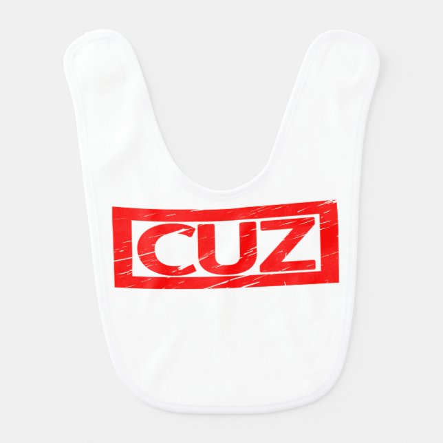 Cuz Stamp Baby Bib (Front)