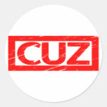 Cuz Stamp Classic Round Sticker