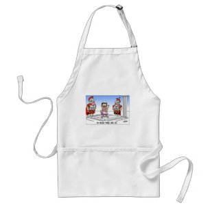 Cuzin' Vini Vidi Vici? Funny Cartoon Gifts & Tees Adult Apron