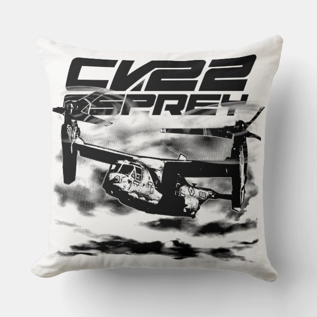 CV-22 OSPREY Throw Pillow Throw Pillow (Front)
