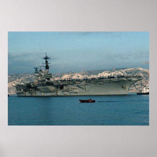 CV_59 USS Forrestal with full air wing port vis Poster