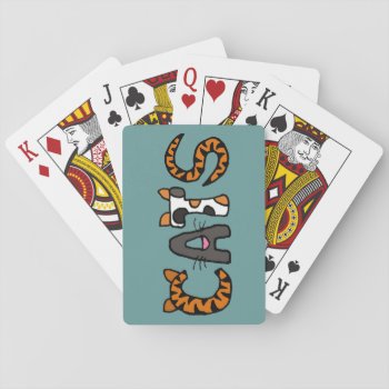 Cv- Funny Cats Letters Playing Cards by Petspower at Zazzle
