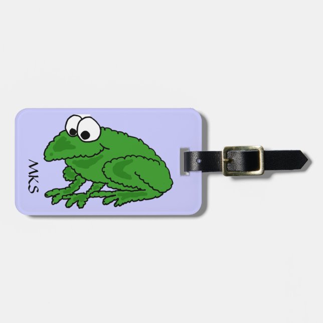 CV- Funny Frog Luggage Tag (Front Horizontal)