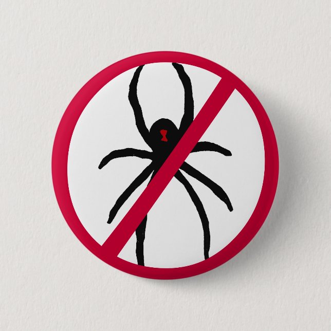 CV- No More Spiders Button (Front)