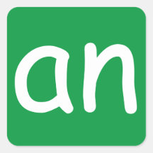 CVC Words ‘-an’ Sticker