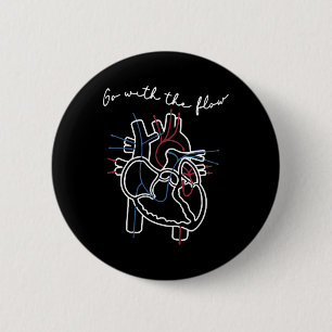 Cvicu Cardiac Nurse Anatomy Cardiology Human Heart Button
