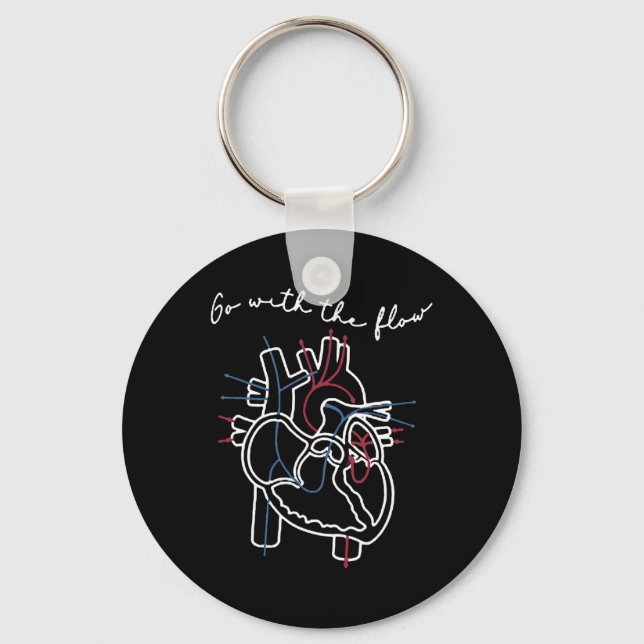 Cvicu Cardiac Nurse Anatomy Cardiology Human Heart Keychain (Front)