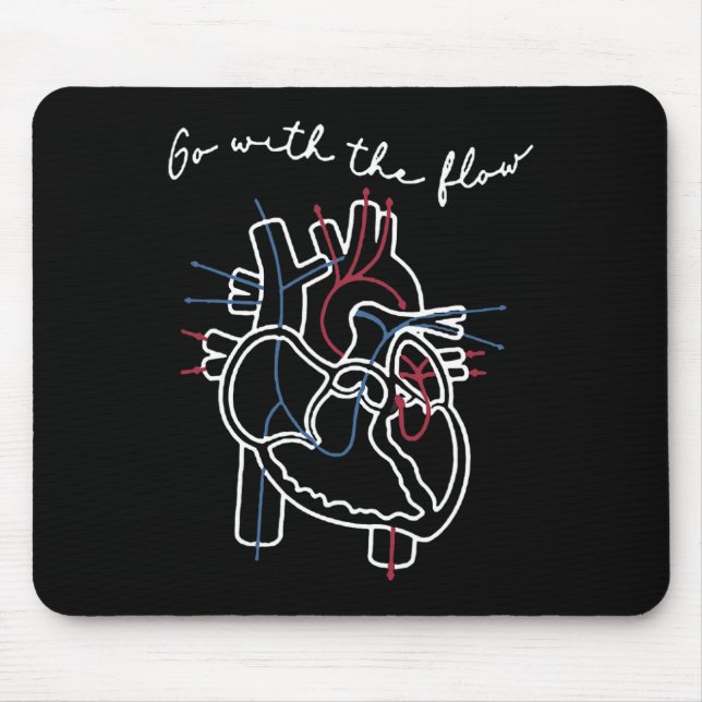 Cvicu Cardiac Nurse Anatomy Cardiology Human Heart Mouse Pad (Front)