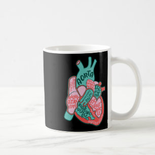 Cvicu Cardiac Nurse Human Heart Anatomy Cardiology Coffee Mug