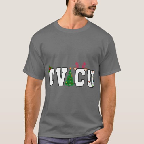 CVICU Christmas Cardiovascular Intensive Care Unit T_Shirt