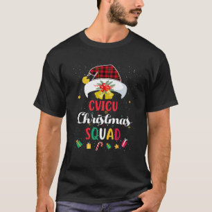 CVICU Christmas Squad Santa Hat Nurse Matching T-Shirt