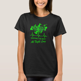 CVICU Night Shift Nurse Doctor Keeping The Beat Co T-Shirt