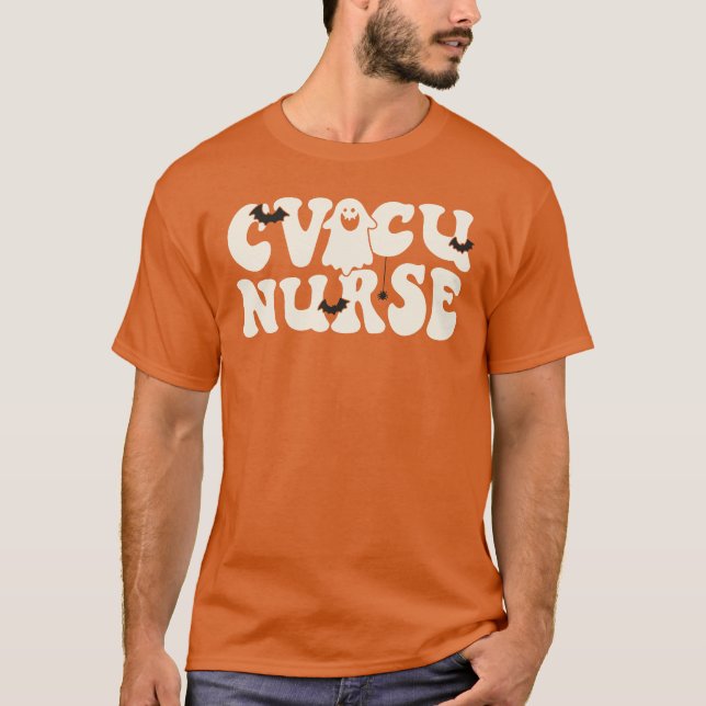 CVICU Nurse Halloween Cardiovascular ICU Nursing T-Shirt (Front)