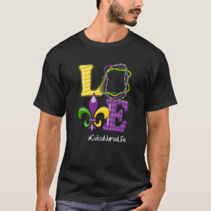 Cvicu Nurse Nurse Mardi Gras Leopard Festival Part T-Shirt