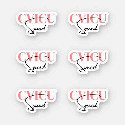 CVICU Squad Sticker Pack Pink Pastel