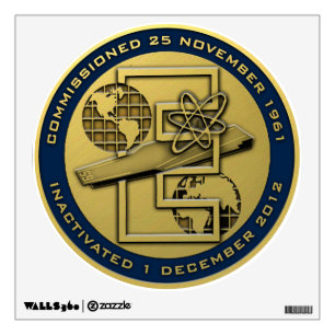 CVN 65 Inactivation Gold Wall Sticker