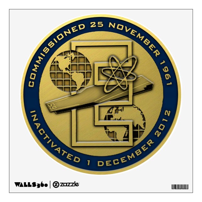 CVN 65 Inactivation Gold Wall Sticker (Front)