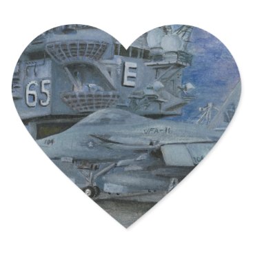 CVN-65 USS ENTERPRISE HEART STICKER CVN-65 USS ENTERPRISE HEART STICKER