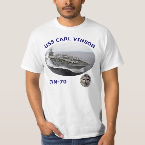 CVN 70 USS CARL VINSON PHOTO T SHIRT