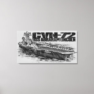 CVN-72 Abraham Lincoln Wrapped Canvas Print