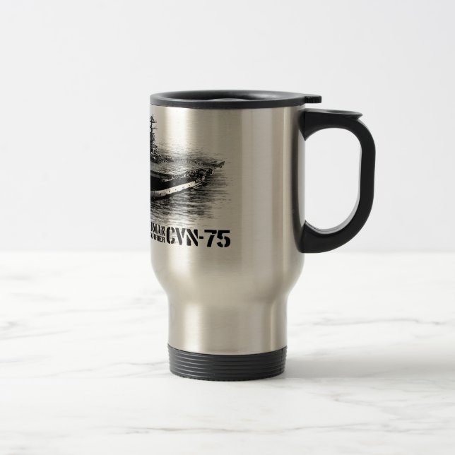 CVN-75 Harry S. Truman 15 oz Travel/Commuter Mug (Right)