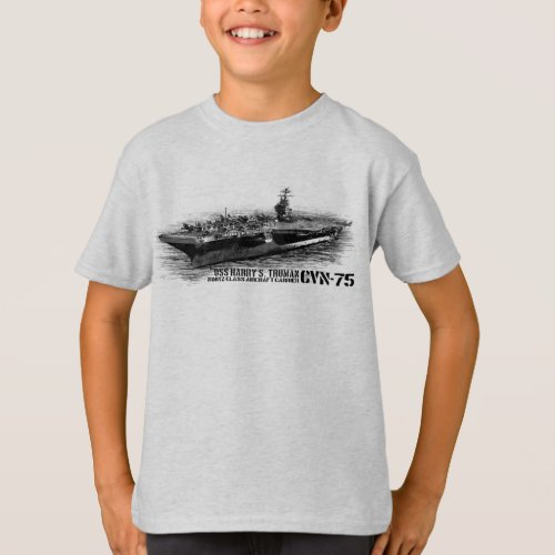 CVN_75 Harry S Truman Kids Basic Hanes Tagless T_Shirt