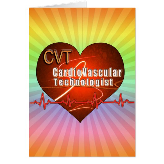 CVT HEART LOGO Cardiovascular Technologist Cards (Front)