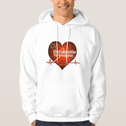CVT HEART LOGO Cardiovascular Technologist Hoodie