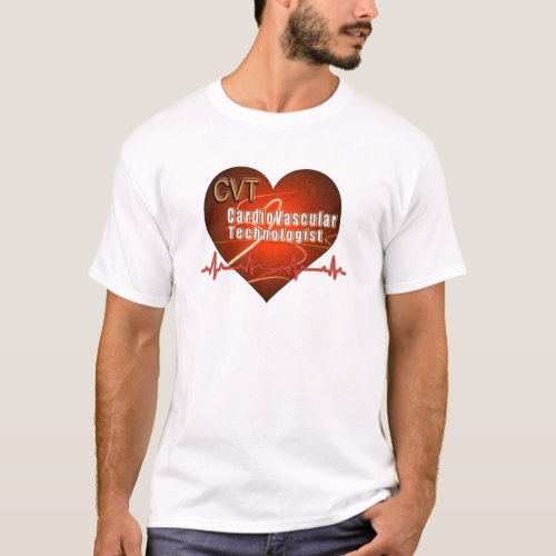 CVT HEART LOGO Cardiovascular Technologist T_Shirt