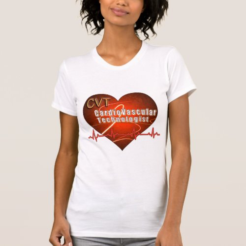 CVT HEART LOGO Cardiovascular Technologist T_Shirt