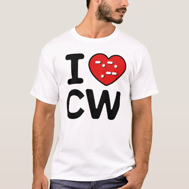 CW Signal – Morse Code Power T-Shirt (Front)