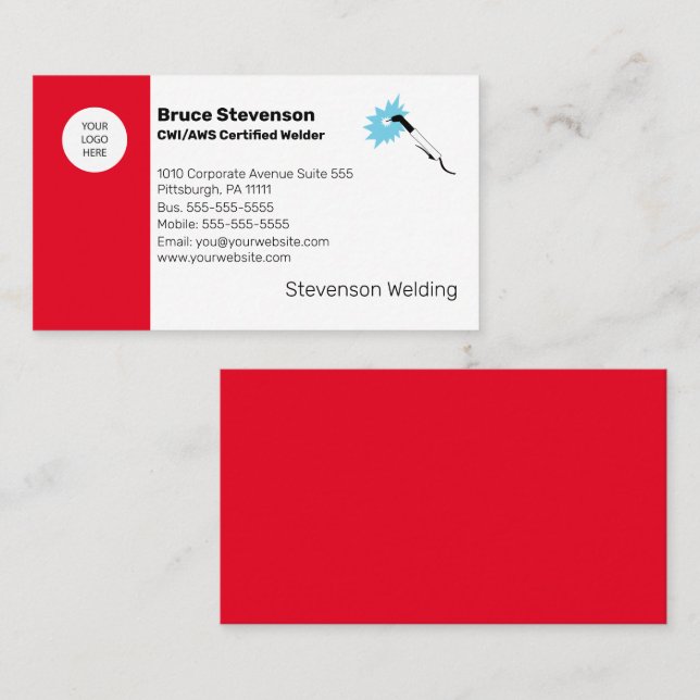CWI | AWS Certified Welder Business Card (Front/Back)