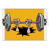 CWLFTF CARTOON WEIGHTLIFTER FALLING THROUGH FLOOR (Front Horizontal)