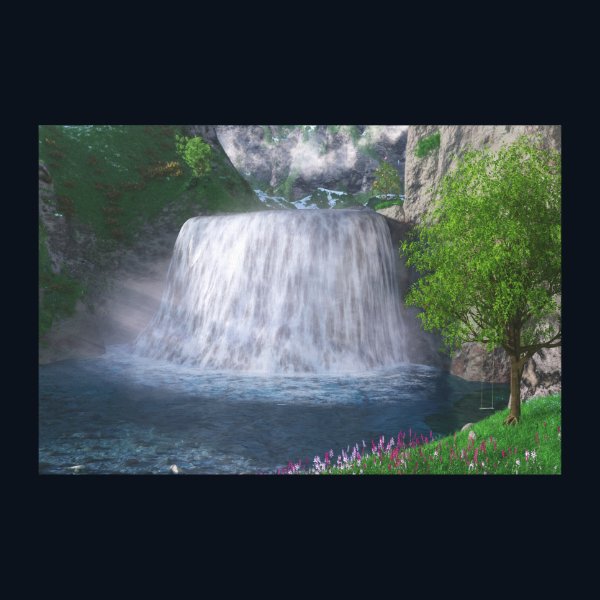 Cwm Waterfall Canvas Print