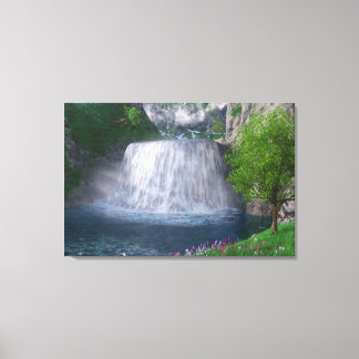 Cwm Waterfall Canvas Print