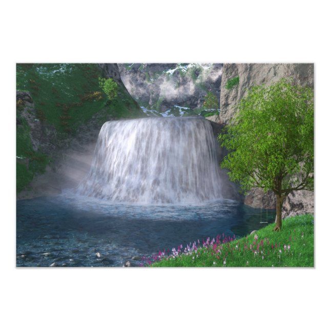 Cwm Waterfall Photo Print (Front)