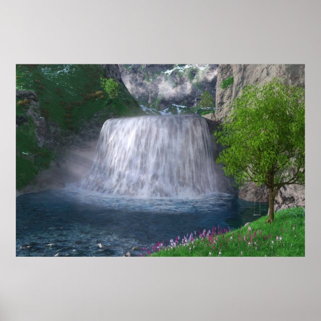 Cwm Waterfall Print (Front)
