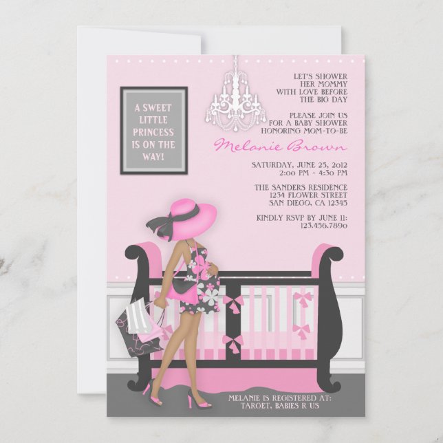 [CWR Heather M] Chic Modern Mom Baby Shower Invite (Front)