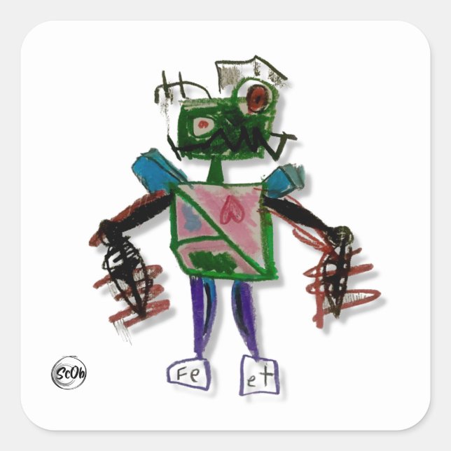Cy=Borg Robot Sticker (Front)