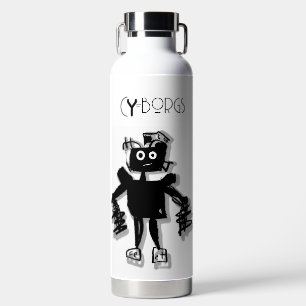 CY=borg Robot Thermal Tumbler Water Bottle