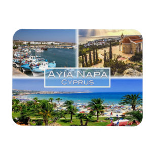 CY Cyprus - Ayia Napa - Harbor - Nelia Beach - Magnet