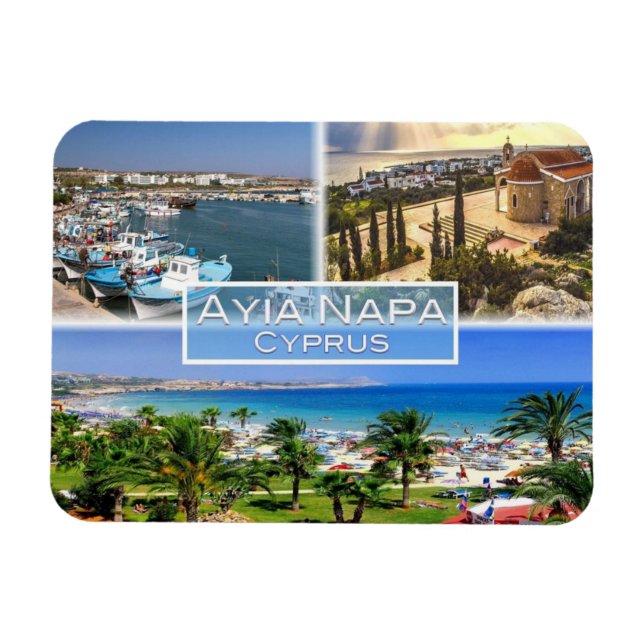 CY Cyprus - Ayia Napa - Harbor - Nelia Beach - Magnet (Horizontal)