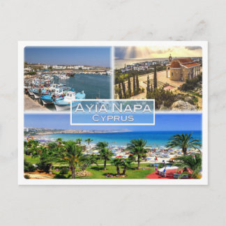 CY Cyprus - Ayia Napa - Harbor - Nelia Beach - Postcard