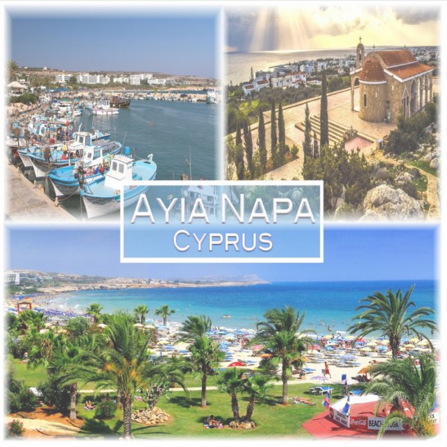 CY Cyprus - Ayia Napa - Harbor - Nelia Beach - Sticker (Front)