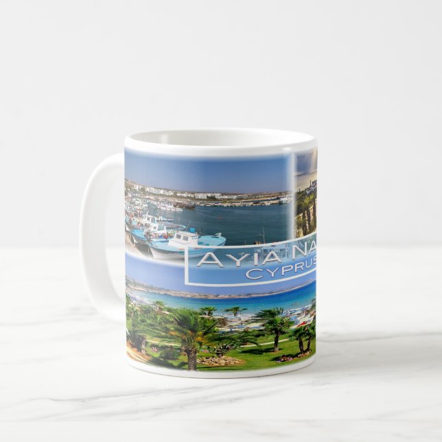 CY Cyprus - Ayia Napa - Harbor - Panorama - Nelia Coffee Mug (Front Left)