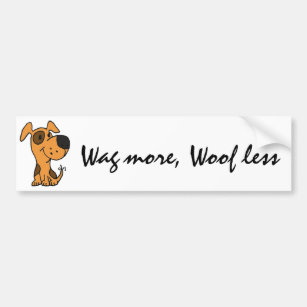 CY- Funny Woof Dog Bumper Sticker